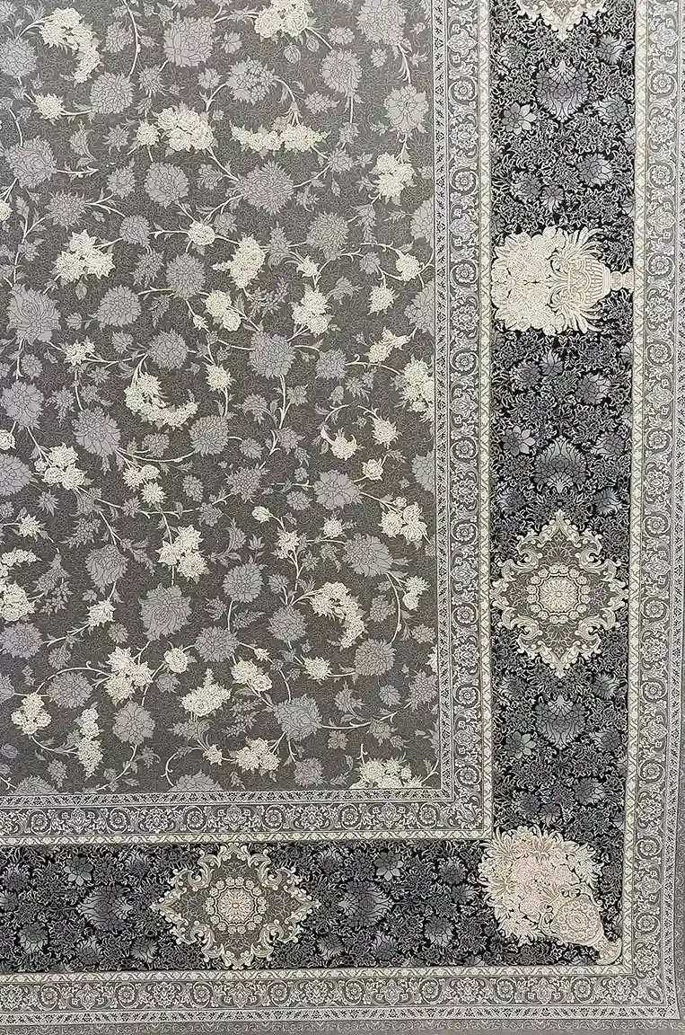 فرش ازمیر ۱۵۰۰ شانه تراکم ۴۵۵۰ ضخیم کف ساده